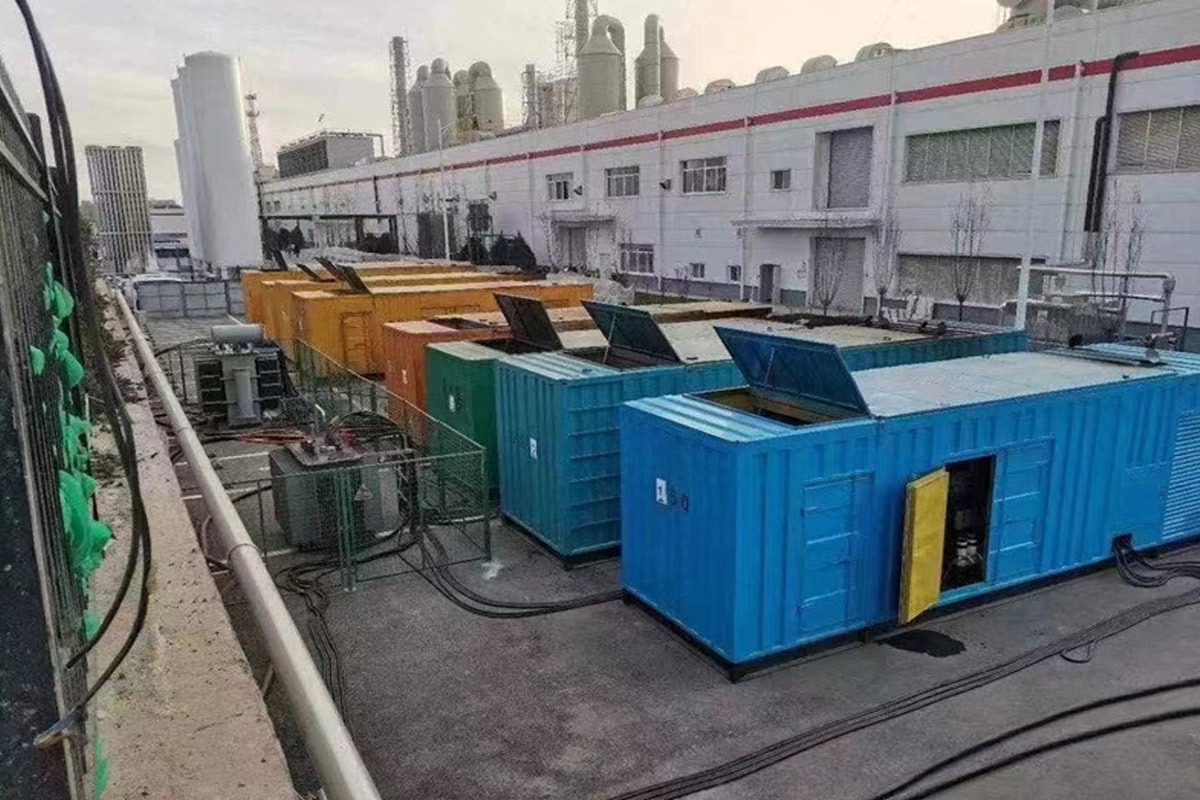 长丰镇发电机租赁施工现场